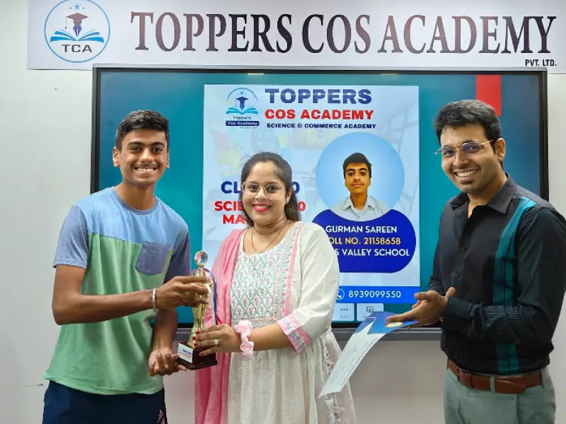 Gurman Sareen Class 10 student scoring 100 in Science and 98 in Maths award ceremony