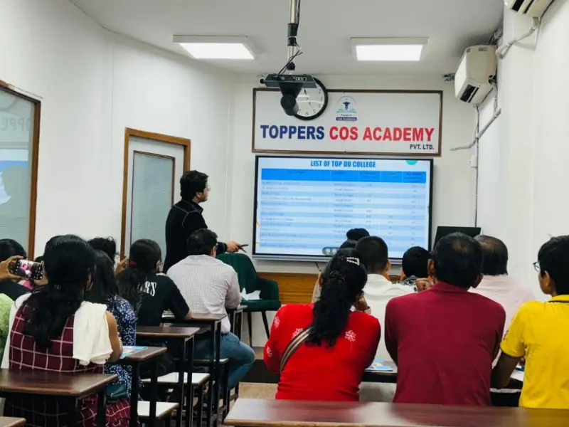 Students learning with interactive digital smart board in modern classroom